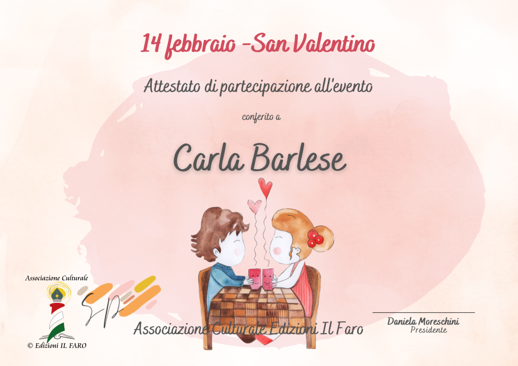 San valentino, evento associazione culturale edizioni il faro roma